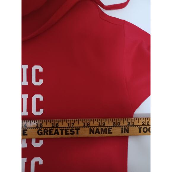 Authentic DISNEY Mickey Mouse Red Hoodie Sweatshirt Women's Medium 100% cotton - Picture 5 of 8